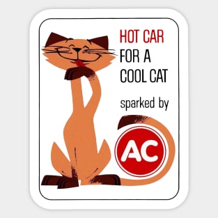 Hot Car for a Cool Cat Sticker